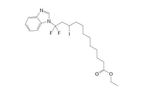 12-Benzoimidazol-1-yl-12,12-difluoro-10-iodododecanoic acid ethyl ester