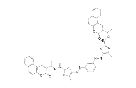 2,2'-(2,2'-(5,5'-(1,3-Phenylenebis(diazene-2,1-diyl))bis(4-methylthiazole-5,2-diyl))bis(hydrazin-2-yl-1-ylidene))bis(ethan-1-yl-1-ylidene)bis(3H-benzo[f]chromen-3-one)