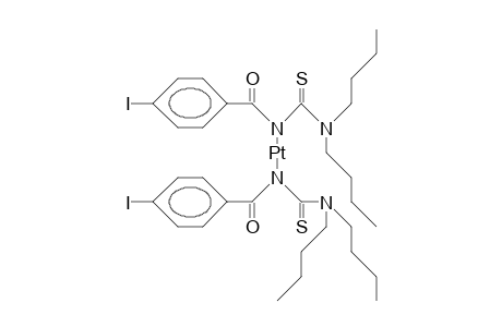 cis-Bis(N,N-dibutyl-N'-<4-iodo-benzoyl>-thiourea)-platinum(ii) complex