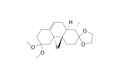 (1.alpha.,4a.beta.,4b.alpha.,10a.alpha.)-2,2-Ethylenedioxy-6,6-dimethoxy-1,4a-dimethyl-1,2,3,4,4a,4b,5,6,7,8,10,10a-dodecahydrophenanthrene