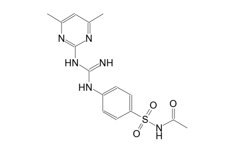 N-acetyl-4-{[[(4,6-dimethyl-2-pyrimidinyl)amino](imino)methyl]amino}benzenesulfonamide