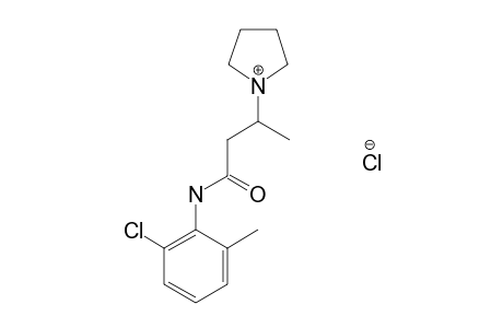 6'-chloro-3-(1-pyrrolidinyl)-o-butyrotuidide, monohydrochloride