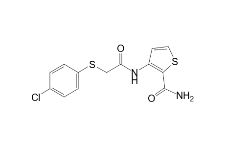 3-{2-[(p-chlorophenyl)thio]acetamido}-2-thiophenecarboxamide