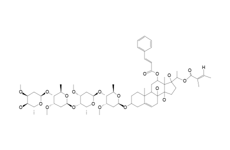 WILFORIDINE-3-O-ALPHA-L-CYMAROPYRANOSYL-(1->4)-BETA-D-CYMAROPYRANOSYL-(1->4)-ALPHA-L-DIGINOPYRANOSYL-(1->4)-BETA-D-CYMAROPYRANOSIDE