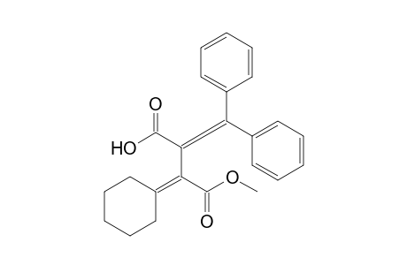 2-cyclohexylidene-3-(diphenylmethylene)succinic acid, 1-methyl ester