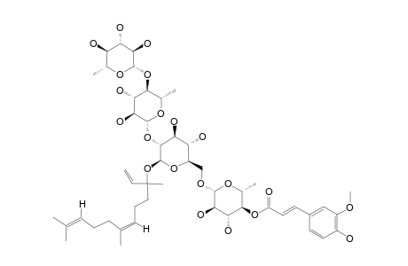 NEROLIDOL-3-O-(ALPHA-L-RHAMNOPYRANOSYL-(1->4)-ALPHA-L-RHAMNOPYRANOSYL-(1->2)-[ALPHA-L-(4-TRANS-FERULOYL)-RHAMNOPYRANOSYL-(1->6)])-BETA-D-GLUCOPYRANOSIDE;CMP-#5