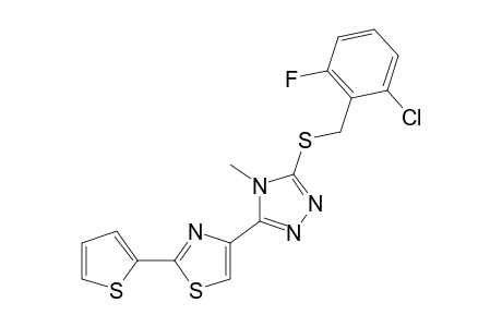 3-[(2-chloro-6-fluorobenzyl)thio]-4-methyl-5-[2-(2-thienyl)-4-thiazolyl]-4H-1,2,4-triazole