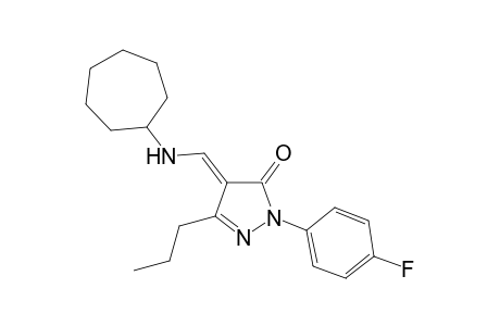 3H-pyrazol-3-one, 4-[(cycloheptylamino)methylene]-2-(4-fluorophenyl)-2,4-dihydro-5-propyl-, (4E)-