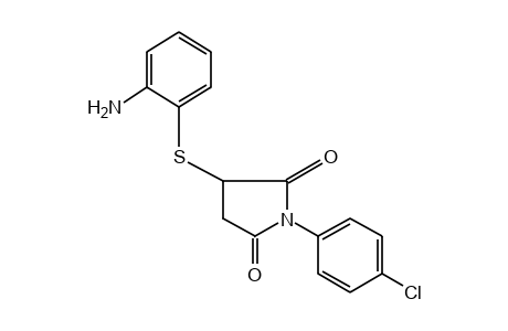 2-[(o-aminophenyl)thio]-N-(p-chlorophenyl)succinimide