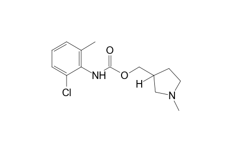 2-chloro-6-methylcarbanilic acid, (1-methyl-3-pyrrolidinyl)methyl ester