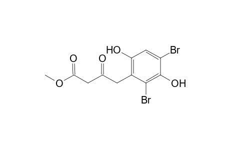 Methyl 3-oxo-4-(2,4-dibromo-3,6-dihydroxyphenyl)butanone