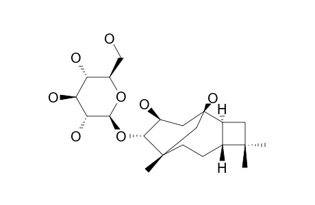 FOLIACHINENOSIDE-E;4,11,11-TRIMETHYL-TRICYCLO-[6.3.1.0(1,9)]-DODECANE-5-ALPHA,6-BETA,8-BETA-TRIOL-5-O-BETA-D-GLUCOPYRANOSIDE