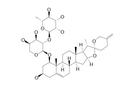 1-BETA,3-BETA-DIHYDROXY-SPIROST-5,25(27)-DIEN-1-O-ALPHA-L-RHAMNOPYRANOSYL-(1->2)-ALPHA-L-ARABINOPYRANOSIDE