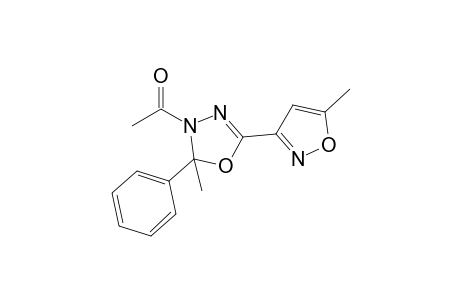 1-[2-methyl-5-(5-methyl-1,2-oxazol-3-yl)-2-phenyl-1,3,4-oxadiazol-3-yl]ethanone