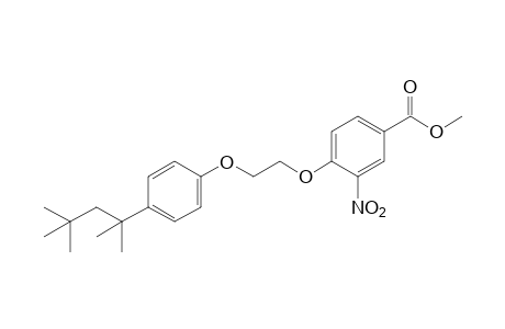 3-nitro-4-{2-[p-(1,1,3,3-tetramethylbutyl)phenoxy]ethoxy}benzoic acid, methyl ester