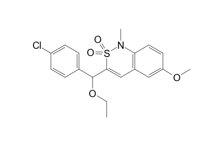 3-[(4-Chloro-phenyl)-ethoxy-methyl]-6-methoxy-1-methyl-1H-benzo[c][1,2]thiazine 2,2-dioxide