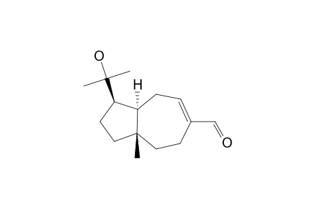 SCHISANWILSONENE_C;(1-R*,3A-S*,8A-R*,E)-1-(2-HYDROXYPROPAN-2-YL)-3A-METHYL-1,2,3,3A,4,5,8,8A-OCTAHYDROAZULENE-6-CARBALDEHYDE