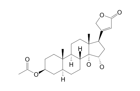 3.beta.-14,15.alpha.-Trihydroxy-5.alpha.-card-20(22)-enolide-3-O-acetat