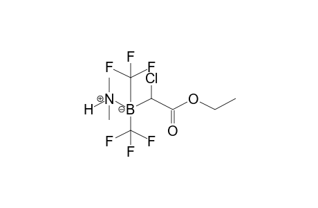 Acetic acid, 1-chloro-1-[dimethylamine(N-B)bis(trifluoromethyl)boryl]-, ethyl ester