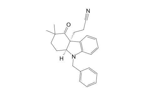 cis-3,3-Dimethyl-4a-(2-cyanoethyl)-9-benzyl-2,3,4,4a,9,9a-hexahydro-1H-carbazol-4-one