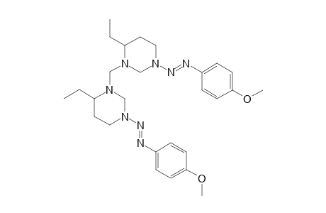 #1J;4-ETHYL-3-[[6-ETHYL-3-[2-(PARA-METHOXYPHENYL)-1-DIAZENYL]-HEXAHYDRO-1-PYRIMIDINYL]-METHYL]-1-[2-(PARA-METHOXYPHENYL)-1-DIAZENYL]-HEXAHYDROPYRIMIDINE