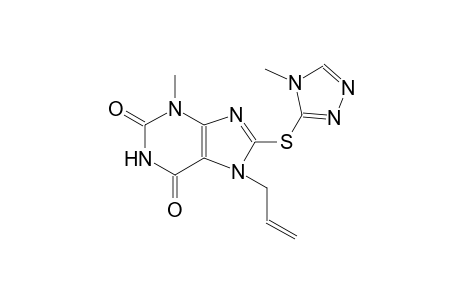 7-allyl-3-methyl-8-[(4-methyl-4H-1,2,4-triazol-3-yl)sulfanyl]-3,7-dihydro-1H-purine-2,6-dione