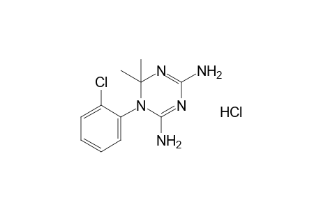 1-(o-chlorophenyl)-4,6-diamino-1,2-dihydro-2,2-dimethyl-s-triazine, monohydrochloride