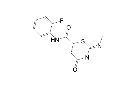 (2Z)-N-(2-fluorophenyl)-3-methyl-2-[(Z)-methylimino]-4-oxotetrahydro-2H-1,3-thiazine-6-carboxamide