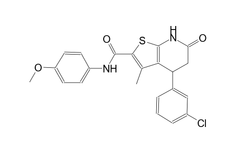 thieno[2,3-b]pyridine-2-carboxamide, 4-(3-chlorophenyl)-4,5,6,7-tetrahydro-N-(4-methoxyphenyl)-3-methyl-6-oxo-