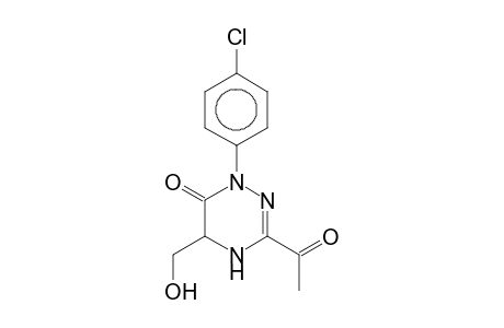 3-Acetyl-1-(4-chlorophenyl)-5-hydroxymethyl-4,5-dihydro-1H-[1,2,4]triazin-6-one