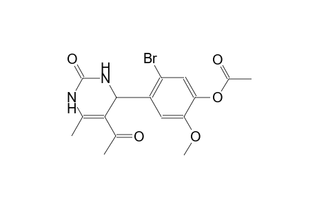 4-(5-acetyl-6-methyl-2-oxo-1,2,3,4-tetrahydro-4-pyrimidinyl)-5-bromo-2-methoxyphenyl acetate