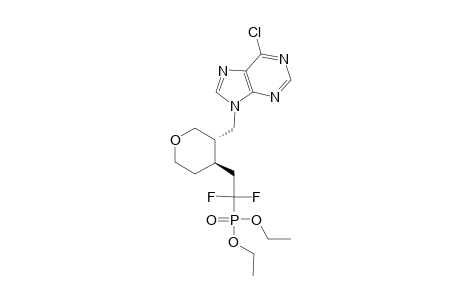 DIETHYL-2-[(3S*,4R*)-3-[(6-CHLORO-9H-PURIN-9-YL)-METHYL]-TETRAHYDRO-2H-PYRAN-4-YL]-1,1-DIFLUOROETHYLPHOSPHONATE