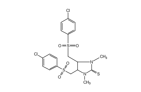 4,5-bis{[(p-chlorophenyl)sulfonyl]methyl}-1,3-dimethyl-2-imidazolidinethione