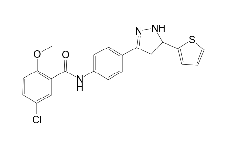 N1-[4-[5-(2-THIENYL)-4,5-DIHYDRO-1H-3-PYRAZOLYL]-PHENYL]-5-CHLORO-2-METHOXYBENZAMIDE