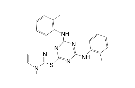 1,3,5-triazine-2,4-diamine, 6-[(1-methyl-1H-imidazol-2-yl)thio]-N~2~,N~4~-bis(2-methylphenyl)-