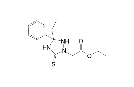 Ethyl (3-ethyl-3-phenyl-5-thioxo-1,2,4-triazolidin-1-yl)acetate