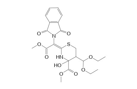 Methyl 2-(5-diethoxymethyl-4-hydroxy-4-methoxycarbonyl-1,3-perhydrothiazine-2-ylidene)-2-phthalimidoethanoate