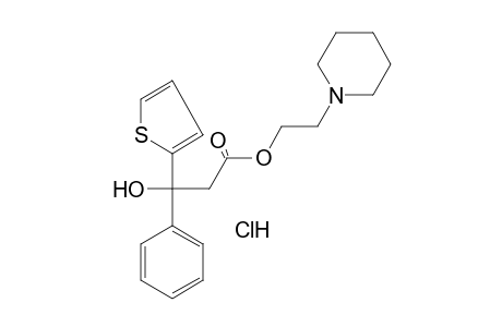 beta-phenyl-2-thiophenehydracrylic acid, 2-piperidinoethyl ester, hydrochloride