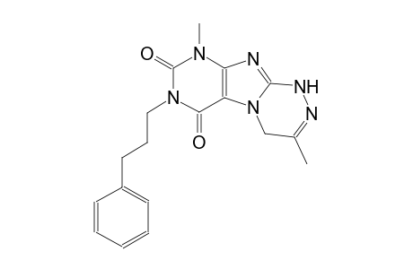 [1,2,4]triazino[3,4-f]purine-6,8(7H,9H)-dione, 1,4-dihydro-3,9-dimethyl-7-(3-phenylpropyl)-