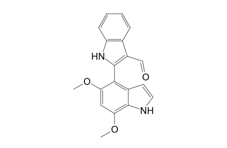 4-(Indol-2'-yl)-5,7-dimethoxyindole-3'-carbaldehyde