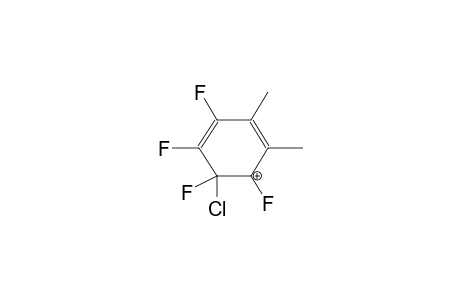 3,4-DIMETHYL-1-CHLORO-1,2,5,6-TETRAFLUOROBENZOLONIUM CATION