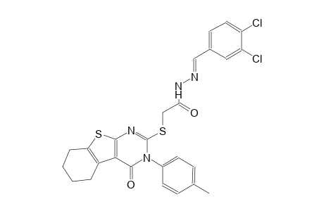 N'-[(E)-(3,4-dichlorophenyl)methylidene]-2-{[3-(4-methylphenyl)-4-oxo-3,4,5,6,7,8-hexahydro[1]benzothieno[2,3-d]pyrimidin-2-yl]sulfanyl}acetohydrazide