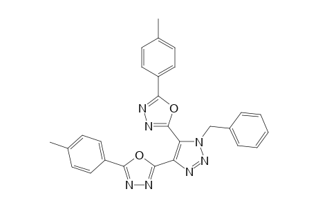 2-(4-Methylphenyl)-5-[5-[5-(4-methylphenyl)-1,3,4-oxadiazol-2-yl]-1-(phenylmethyl)-1,2,3-triazol-4-yl]-1,3,4-oxadiazole