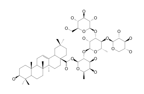 28-O-[GLUCOPYRANOSYL-(1->3)-[XYLOPYRANOSYL-(1->4)]-RHAMNOPYRANOSYL-(1->2)-FUCOPYRANOSYL]-OLEANOLIC-ACID-ESTER