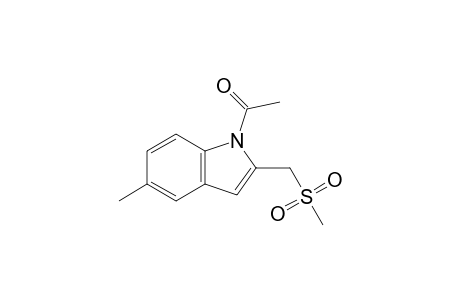 1H-Indole, 1-acetyl-5-methyl-2-[(methylsulfonyl)methyl]-