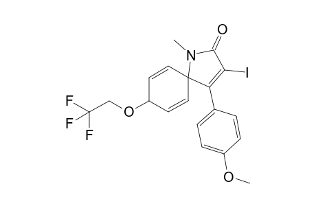 cis-3-Iodo-1-methyl-4-(4-methoxyphenyl)-8-(2,2,2-trifluoroethoxy)-1-azaspiro[4.5]deca-3,6,9-trien-2-one