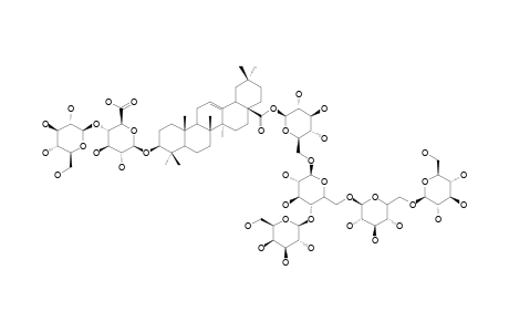 LADYGINOSIDE-E;3-O-BETA-[GLUCOPYRANOSYL-(1->4)-GLUCURONOPYRANOSYL]-OLEANOLIC-ACID-28-O-[GLUCOPYRANOSYL-(1->6)-GLUCOPYRANOSYL-(1->6)-[GALACTOPYRAN