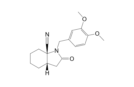 1-(3',4'-DIMETHOXYBENZYL)-7A-CYANO-OCTAHYDRO-1H-INDOL-2-ONE