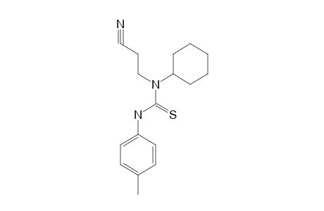 1-(2-cyanoethyl)-1-cyclohexyl-2-thio-3-p-tolylurea