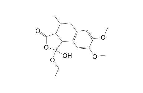 7,8-dimethoxy-1-ethoxy-1-hydroxy-4-methyl-3a,4,5,9b-tetrahydronaphtho[1,2-c]furan-3(1H)-one